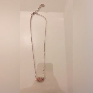 Kendra Scott Elisa rose gold drusy necklace, new